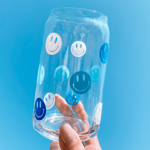 Smiley Face Glass Cup